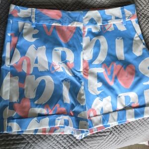 Stylish Blue and Pink Graphic Women's Shorts